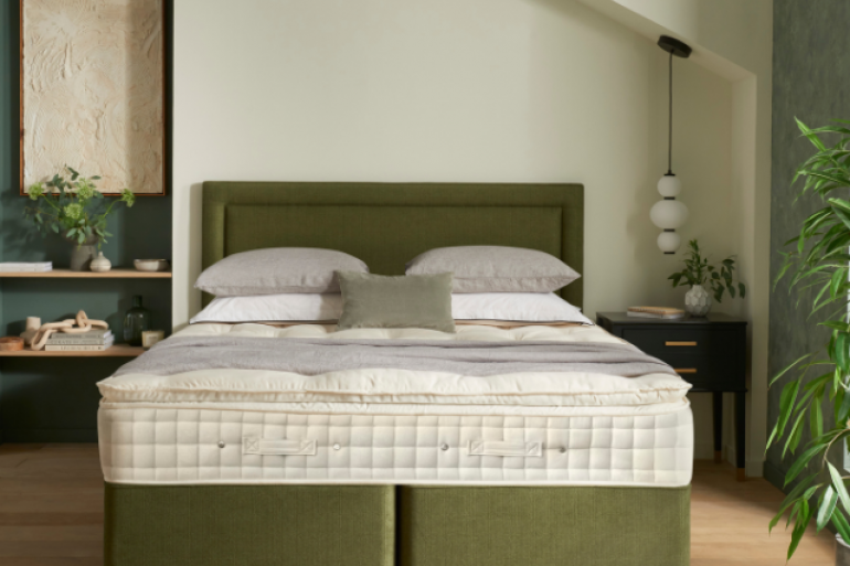 Hypnos Grey Ottoman Divan with Headboard Hypnos Grey Ottoman Divan with Headboard